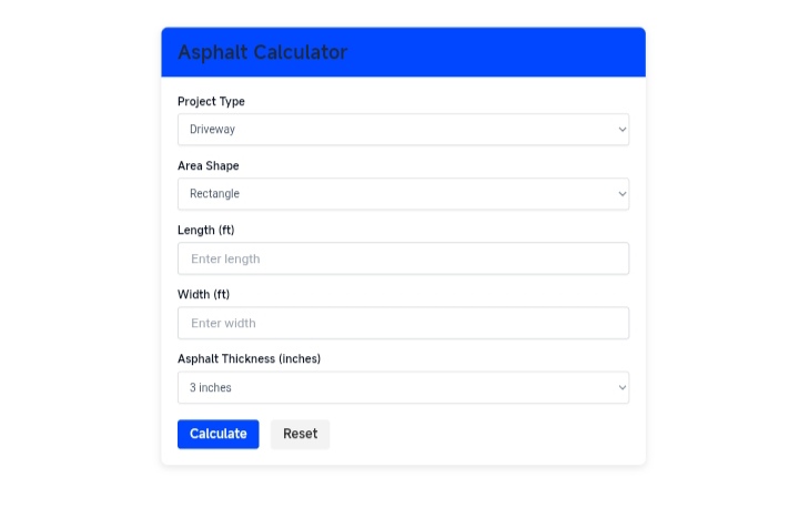 Asphalt Calculator