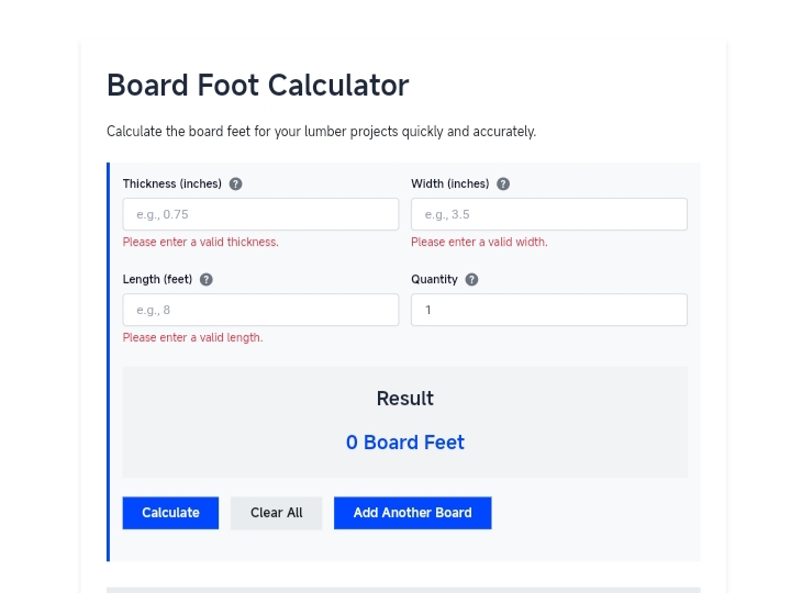 board foot calculator 