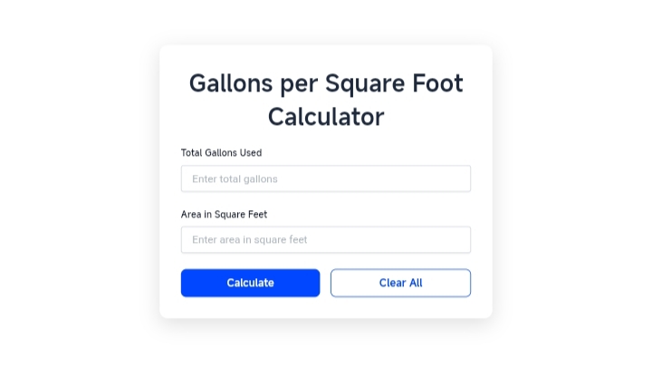 Gallons per Square Foot Calculator
