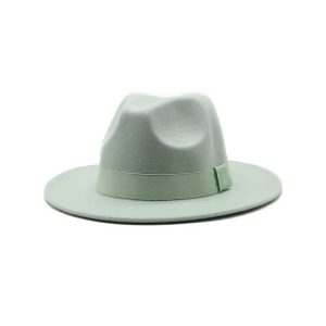 Ribbon fedora hat new felt hat jazz hat fashion European and American hats men and women general hats