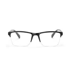 Half Frame Reading Glasses Presbyopic Eyewear Male Female Far Sight Glasses Ultra Light Black Red with Strength +75 To +400